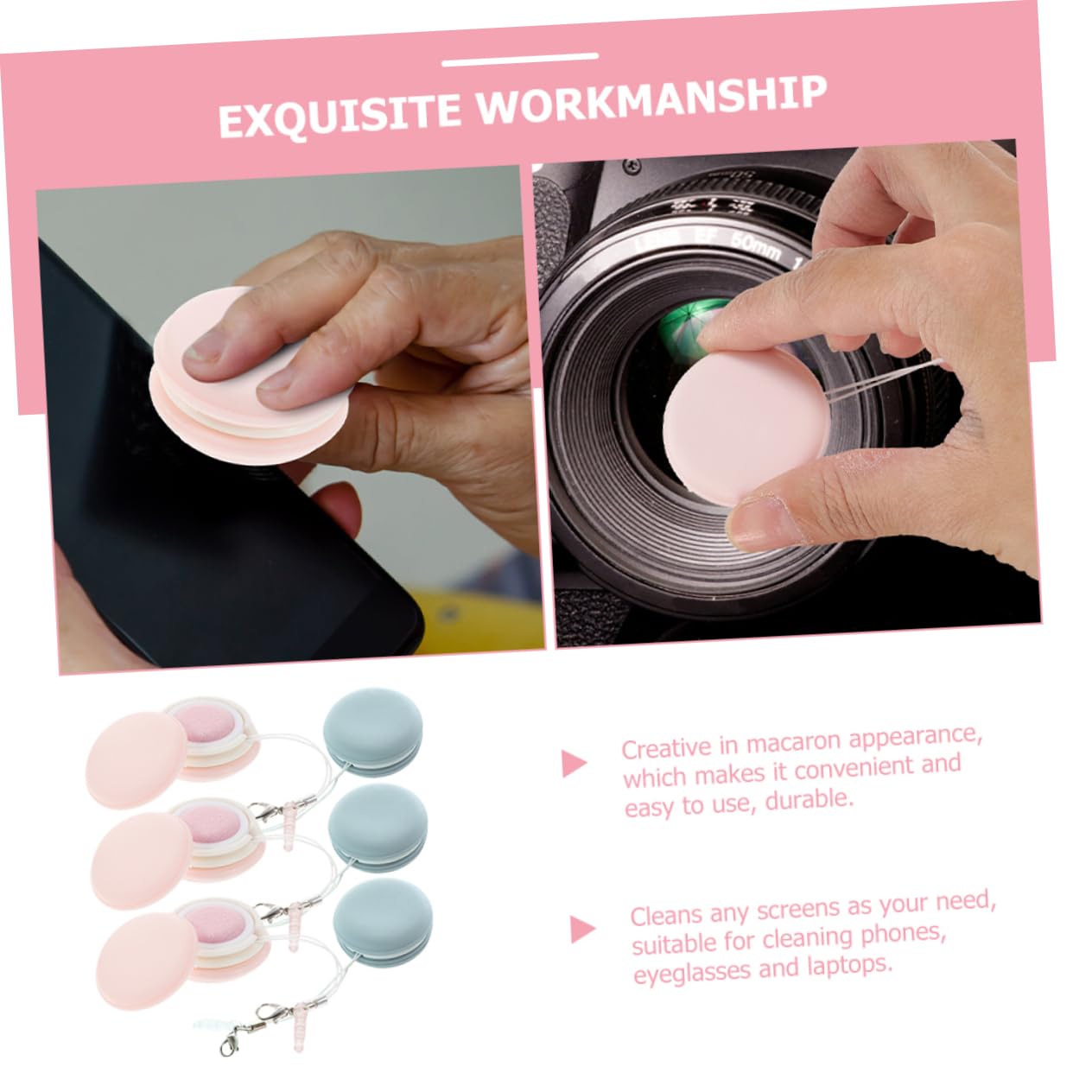 30 Stück Macaron Reinigungstücher Schnapsgläser Smartphones Brillen Linsenreiniger Brillenputztuch Tablet Reiniger Brillenreiniger Glasputztuch FOMIYES