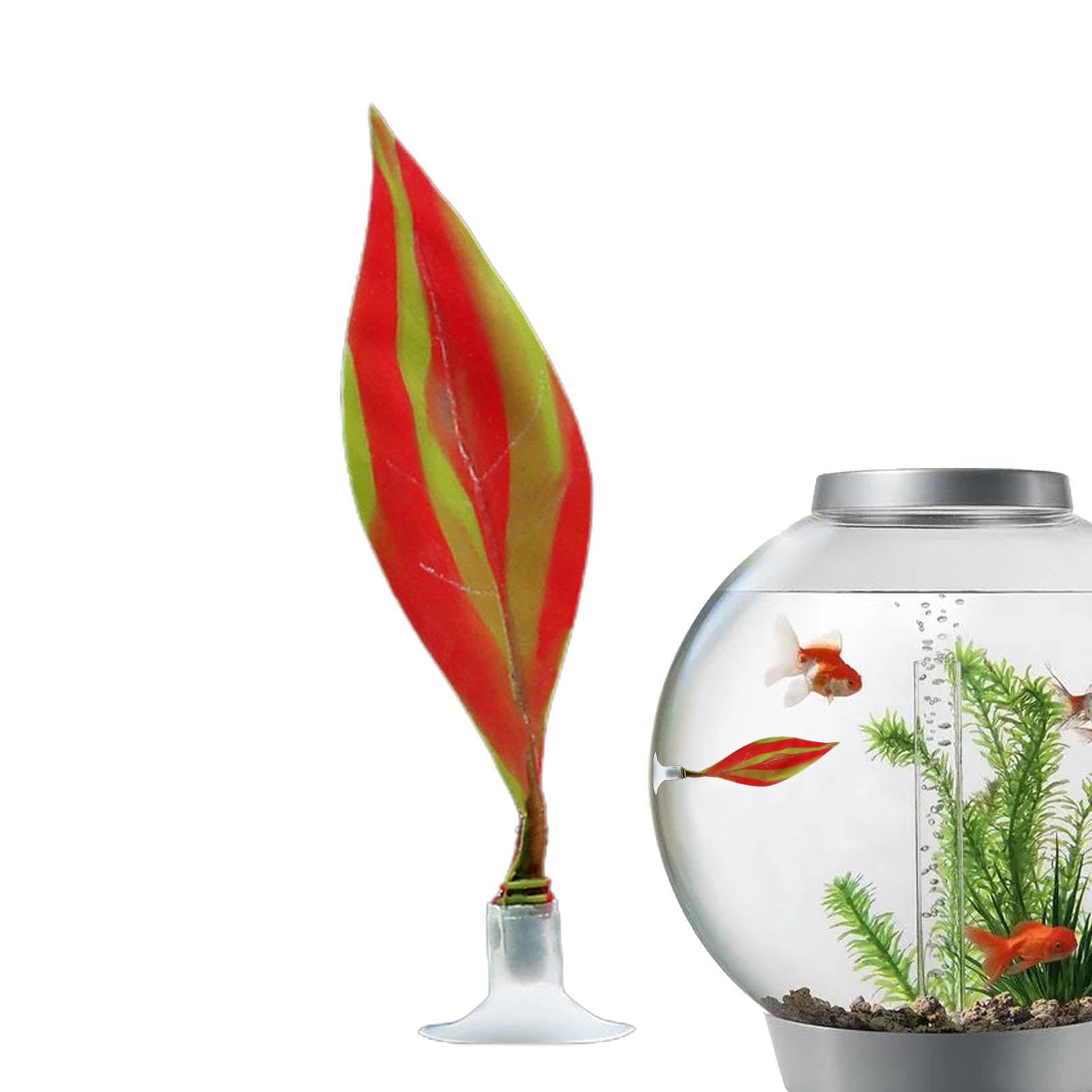 2 Stück Betta Fisch Hängematte Aus Silikon – Grünes Blatt, BPA-frei, Mit Saugnapf