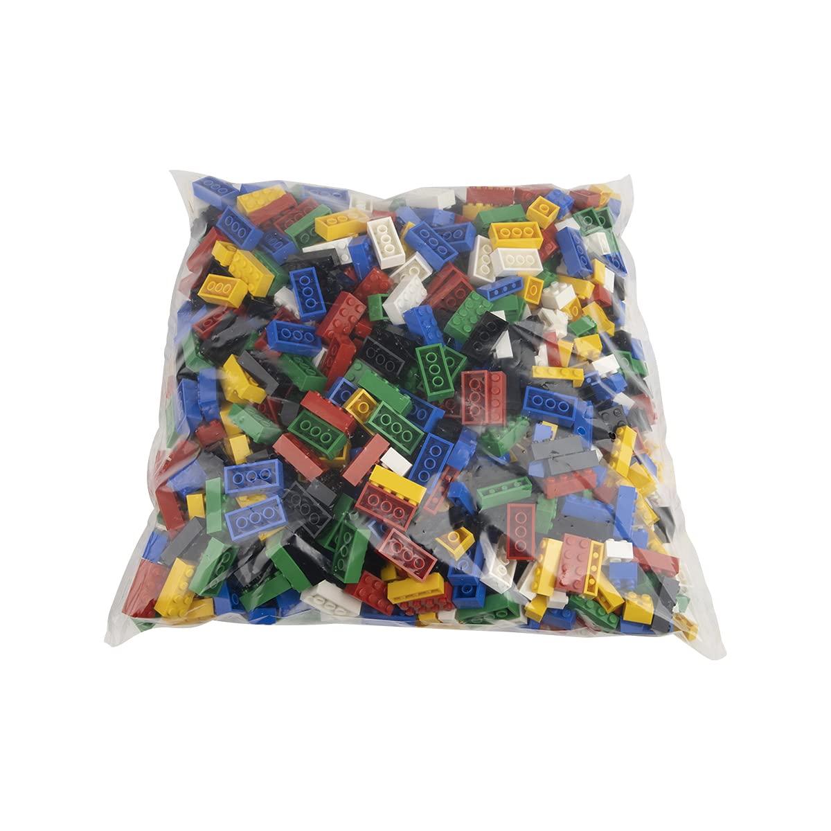 Set di mattoncini classici grandi | 2000 pezzi | 3 stampi in pietra (1 x 4, 2 x 2, 2 x 4) in 6 colori | giocattolo da costruzione 100% compatibile | regalo per bambini, ragazzi e ragazze dai 4 anni in