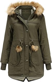 Womens Winter Thicken Puffer Coat Mid~Long Parka Jacket With Fur Hood Pocket Lig - Compare price