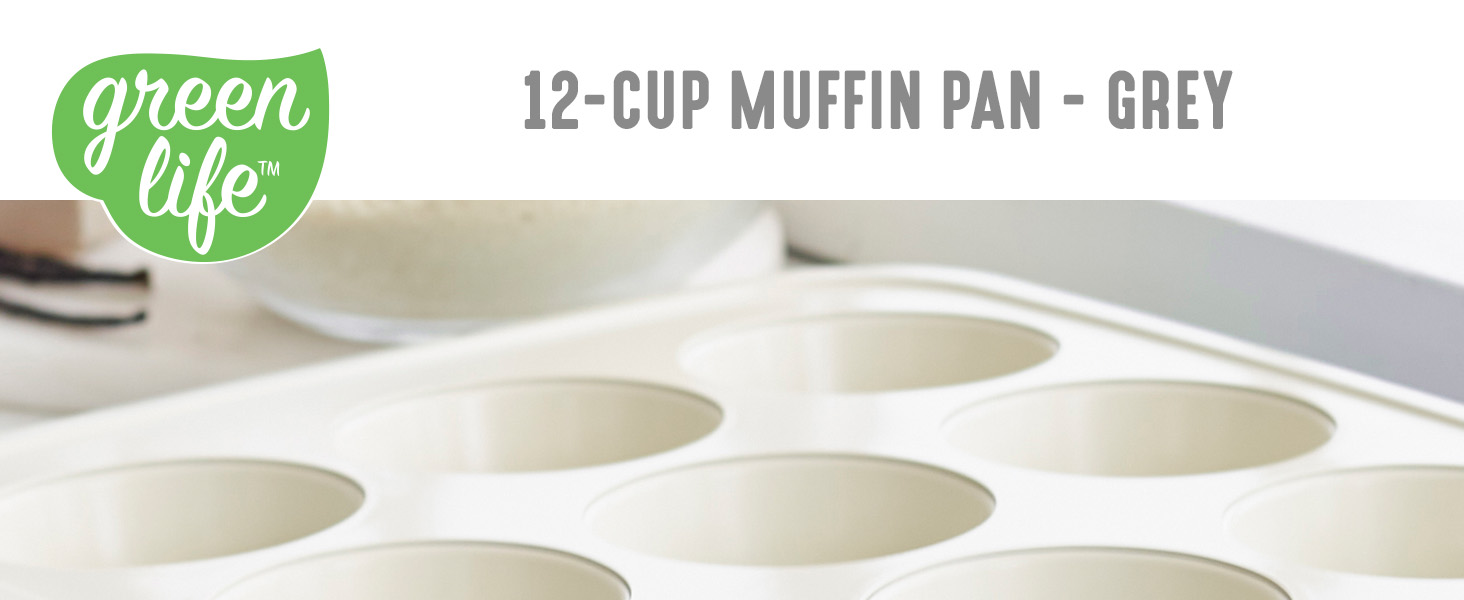 Amazon.com: GreenLife 12-Cup Muffin Pan, PFAS-Free Healthy