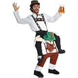 One Size Fits Most Bavarian Piggyback Costume, Brown, White and Black