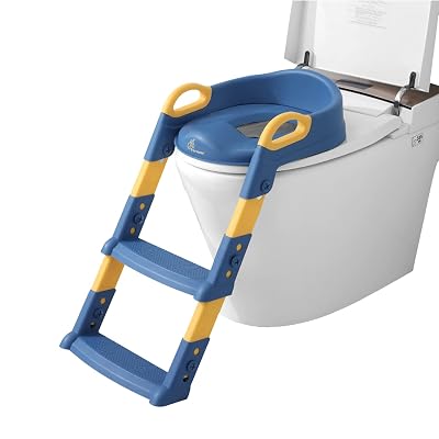 R for Rabbit Hilltop Potty Step Stool Training Seat with Ladder Step Up Non-Slip Steps Adjustable Foldable for Kids Baby