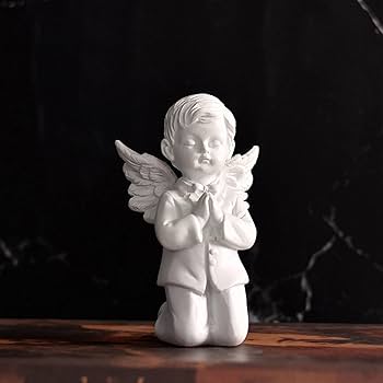 Amazon.co.jp: HANHU 祈る天使像置物ホーム、ガーデンウィングス