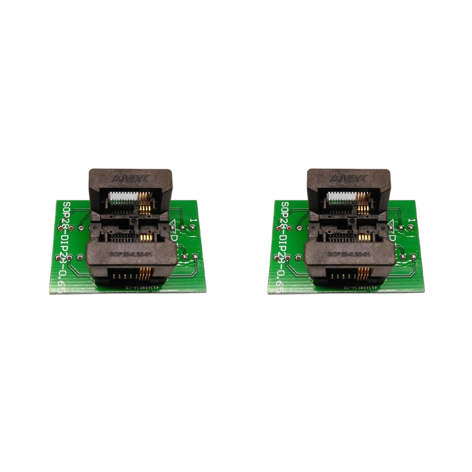 NGCG 2Pieces SSOP8 TSSOP8 Programmer Adapter Socket TSSOP to DIP Converter Chip Test Outlet, app.3.6x2.4cm/1.42x0.94in, Green and Black