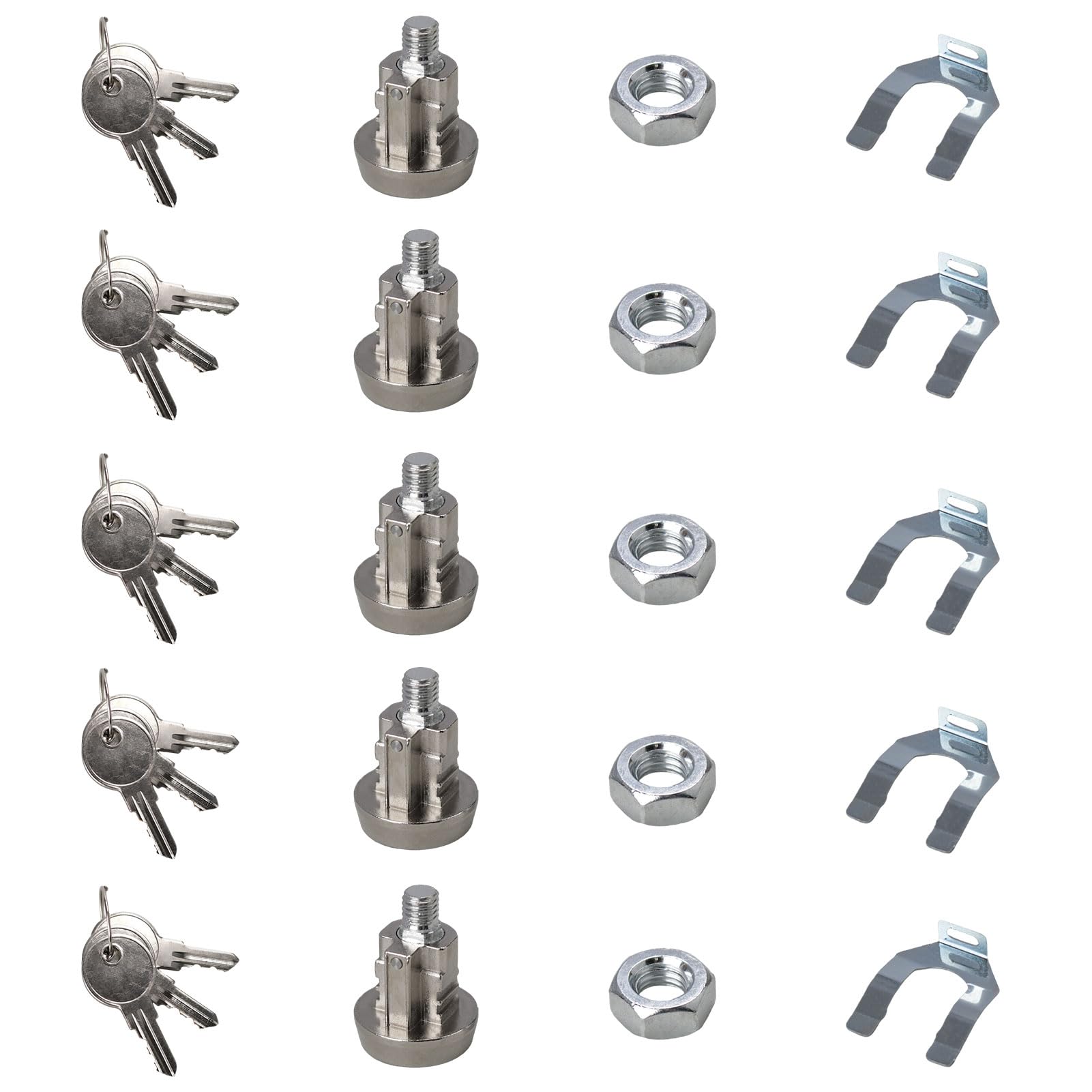 L-1172C National Mailbox Lock C9100 kompatibel mit CompX National Mailbox Lock C9100 – Ersatz für USPS Briefkastenschloss, dreht sich im Uhrzeigersinn [3 Schlossschlüssel, 5 Set]