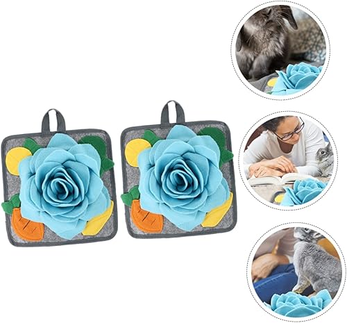 Miniatura 6 de POPETPOP Alfombrilla de olfateo de conejo, juguete de rompecabezas, alfombrilla de olfateo para cachorros, tapete de forraje para cachorros, cojín