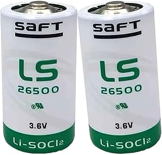 (Pack of 2) LS26500 3.6V 7700mAh C Size Lithium Battery for SAFT LS26500 LS 26500 for Fleet Monitoring, Tracking Devices for Hunting Dogs, Intrusion Sensors etc, Non-Rechargeable