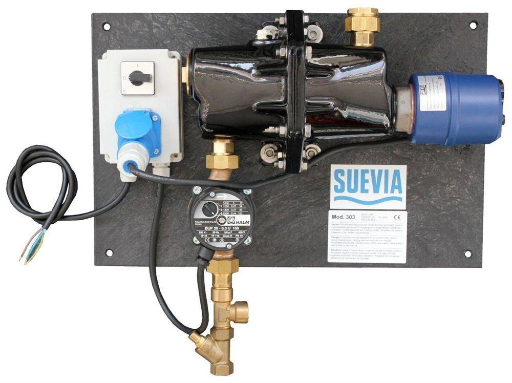 Suevia Umlaufheizung Heizgerät Modell 303 - Heizstab 3000 Watt/230 Volt mit Thermostat