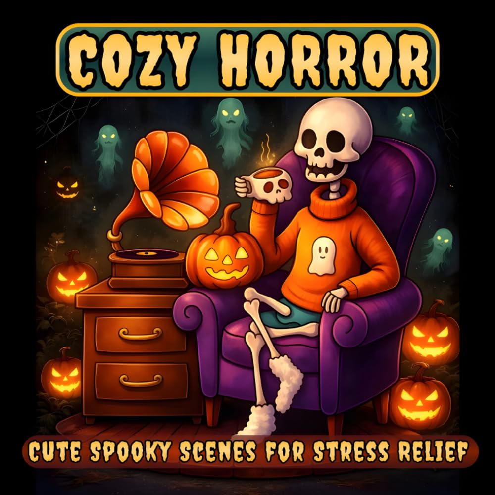 Cozy Horror :Spooky coloring book: Teens and Adults spooky coloring book for relaxation and stress relief (Cozy coloring book)