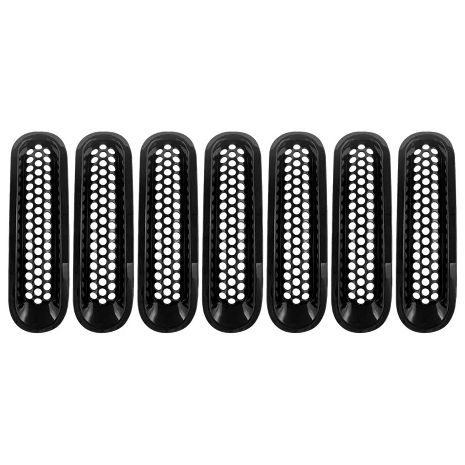 TILIEINE Front Air Grille 7PCS Car Front Bumper Racing Grills Fit For Jeep Fit For Wrangler 2007-2017 Replacement Snap-On Black Grille Exterior Car Front & Radiator Grilles