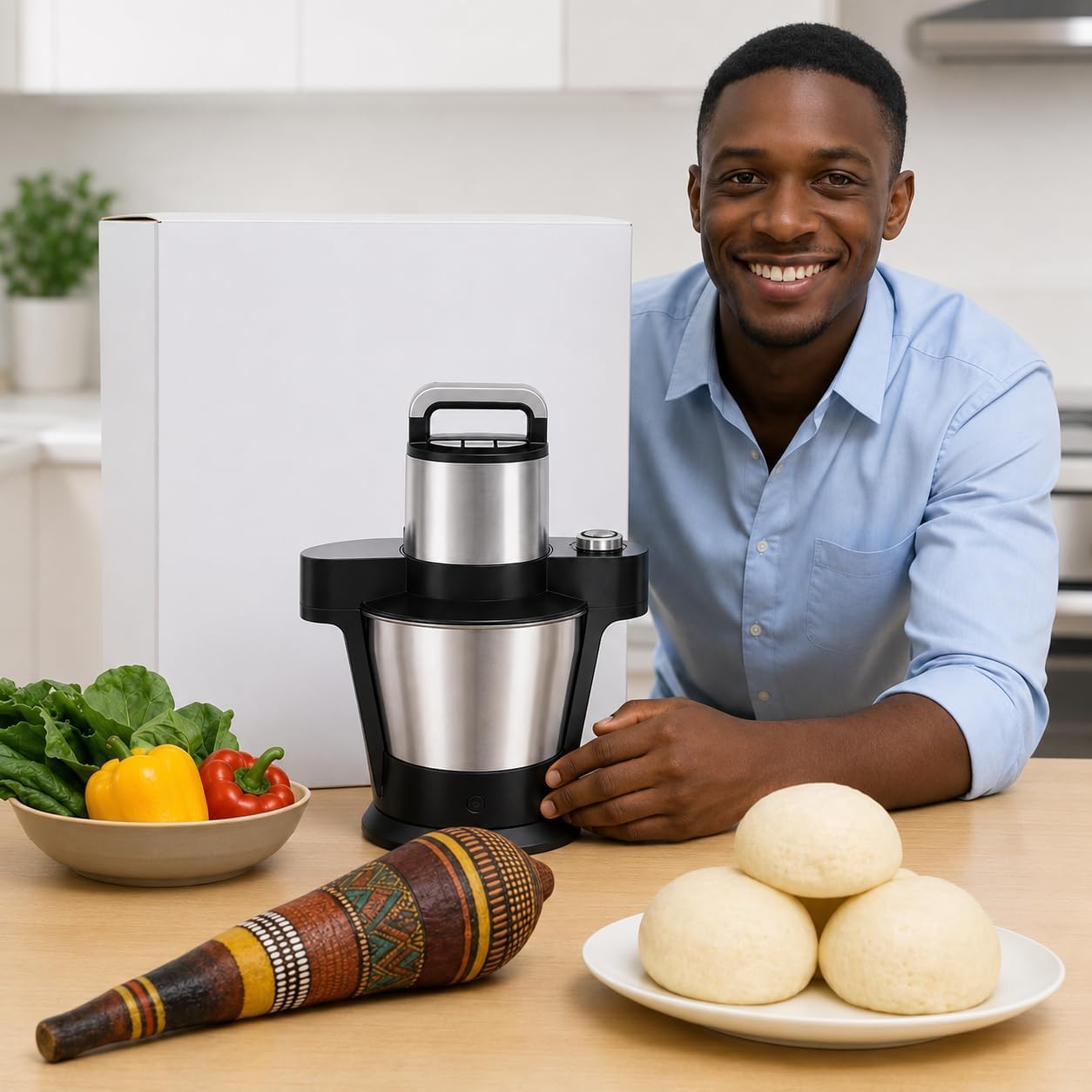 Procesador de alimentos de 1500 W con cuenco de acero inoxidable de 6,5 L