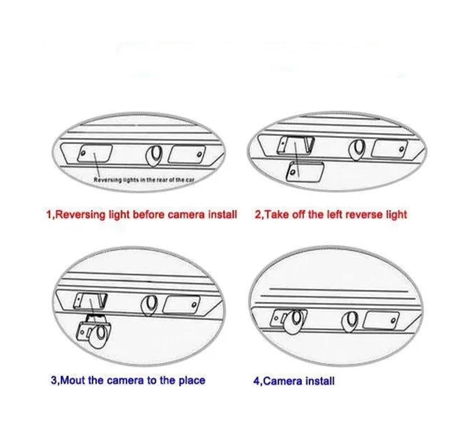 Copia Seguridad Cámara Cámara Aparcamiento HD CCD Con Visión Nocturna Y Kit Marcha Atrás Para Fiat 500 500C 500S Para Abarth (2007-2017)