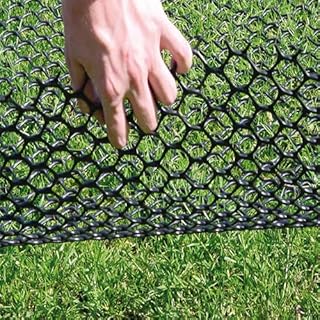 Grass Protection Mesh Turf Reinforcement Mesh Plastic Grass Reinforcement Mesh Grass Support Mesh Lawn Netting Grass Parking Net Plastic Protective Netting (0.4m x 4m=(1.3Ft x 13.1Ft), Black)