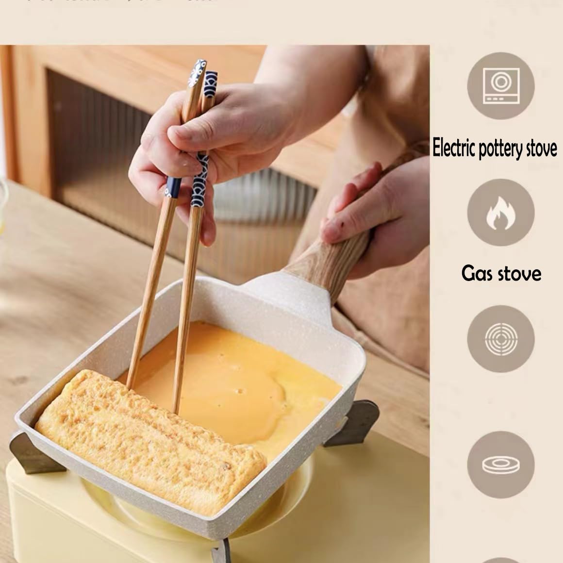 Amazon.com: XZHOUSE Japanese Omelette Pan, Nonstick Tamagoyaki Pan