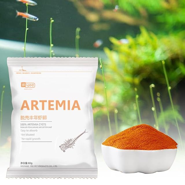 Foto 2 de 4 de Alimento para peces, 150 ml para incubar acuario, comida para peces tropicales, huevos de artemia, salmuera