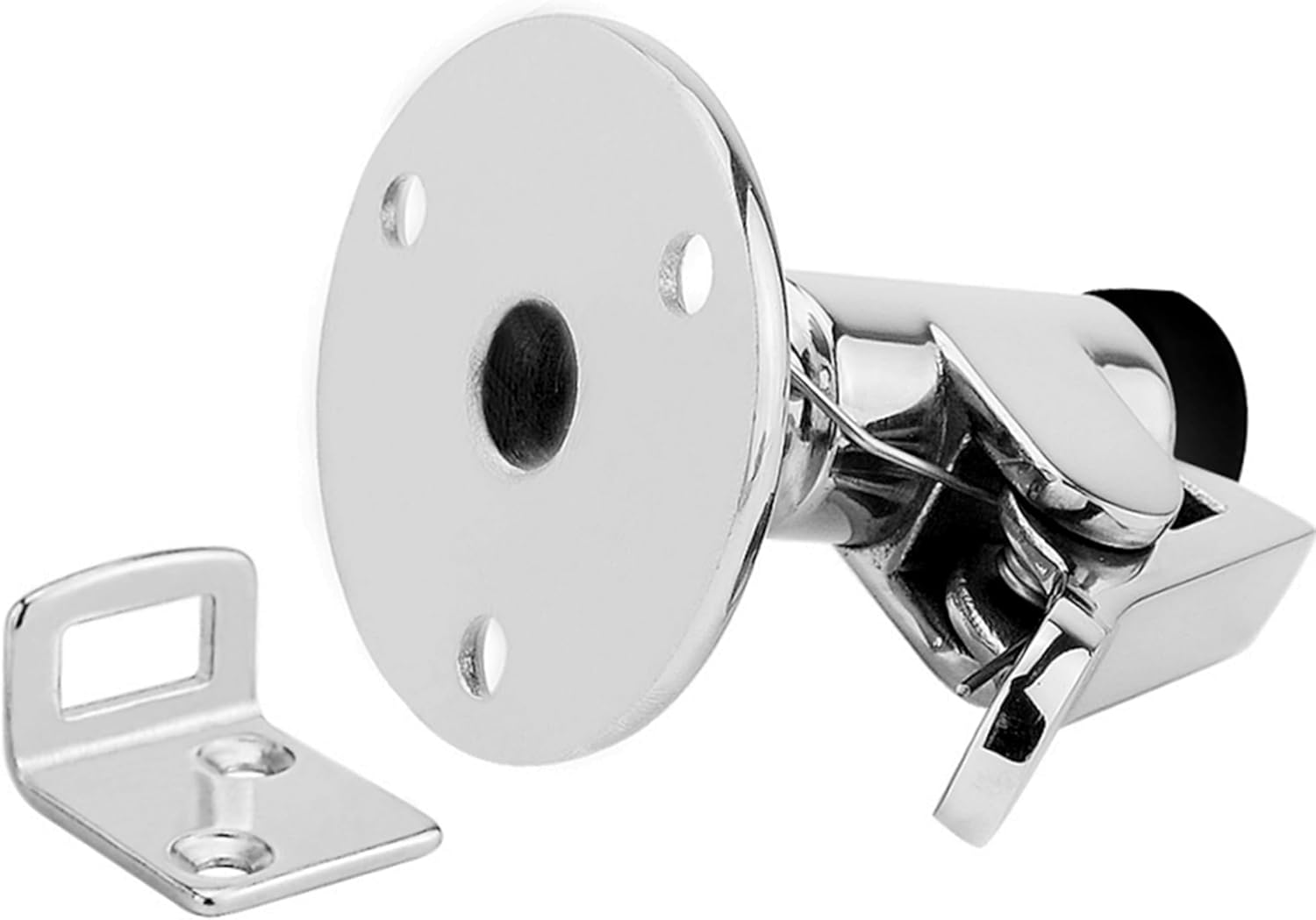 Boat Door Stop Stopper Catch Marine Stainless Steel 316 Door Holder for Yacht RV Motorhome Camper Spring Latch Hardware，Free Fasteners (2Set)