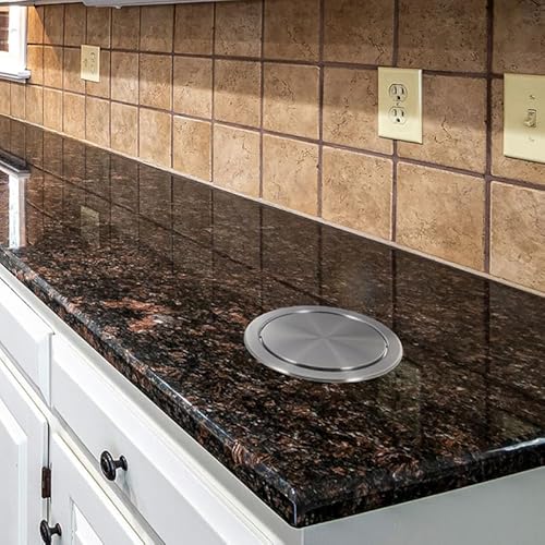 Gatuida Edelstahl Mülleimerabdeckung Mit Schwingdeckel Klappdeckel Aus Edelstahl Für Küche Und Bad Runder Mülleimer Deckel Für Heimgebrauch