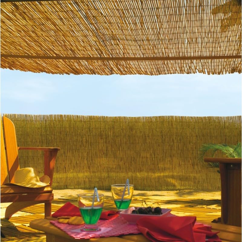 RETELANDIA - Arella Canniccio Bamboo Naturale Economy per Recinzioni, Balconi, Terrazzi, Protezione Privacy, h m 1.5x5