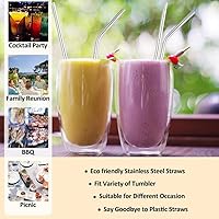 Vista 7 de Hoshen Juego de 7 cucharas de paja de acero inoxidable negro, popote reutilizable de 8.5 pulgadas, con estuche de transporte