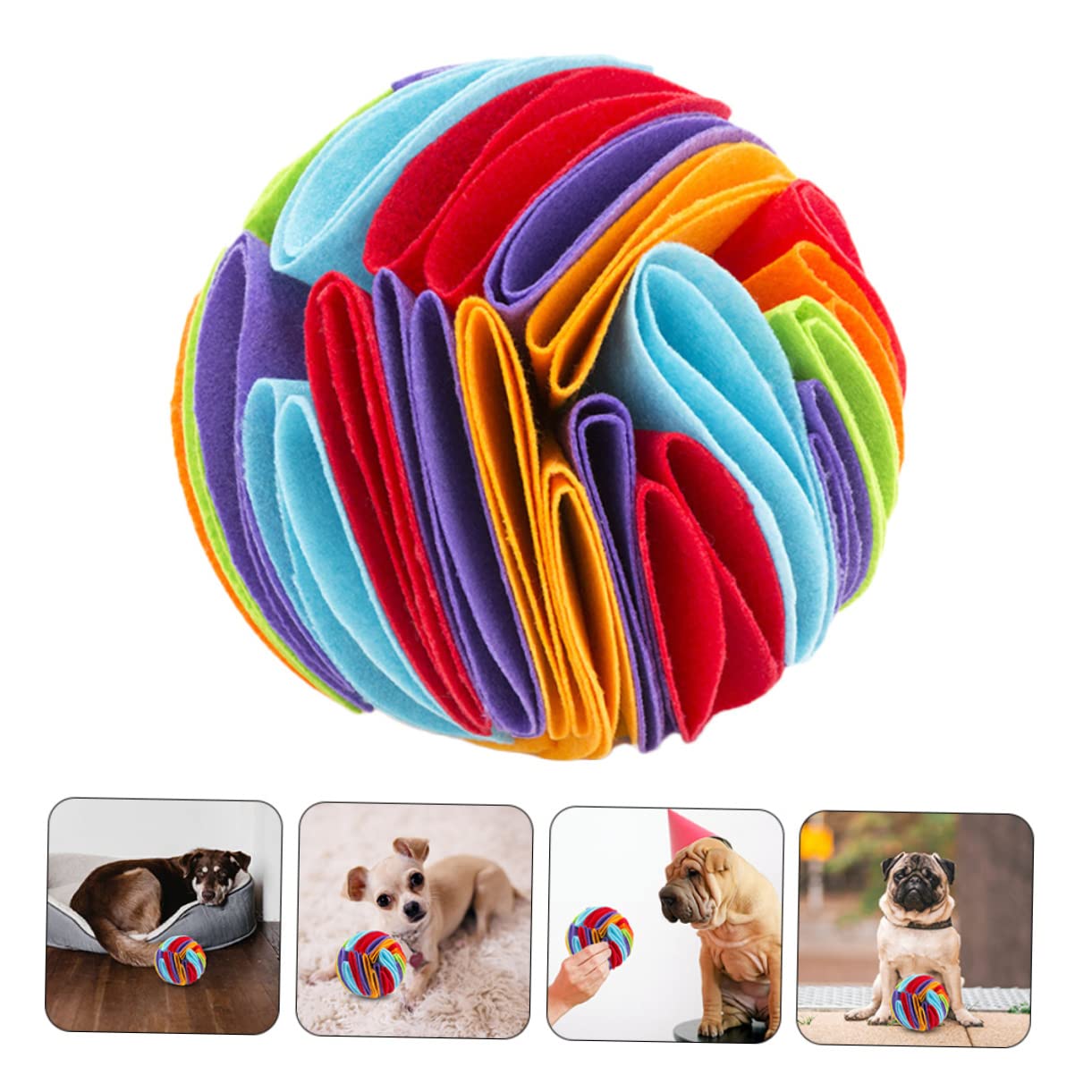 FRCOLOR 3stücke Hunde-schnüffelball Für Haustiere Interaktives Spielzeug Bunten Farben Fördert Das Kauen Und Unterstützt Die Zahngesundheit Für Welpen Und Kleine Hunde Beschäftigt