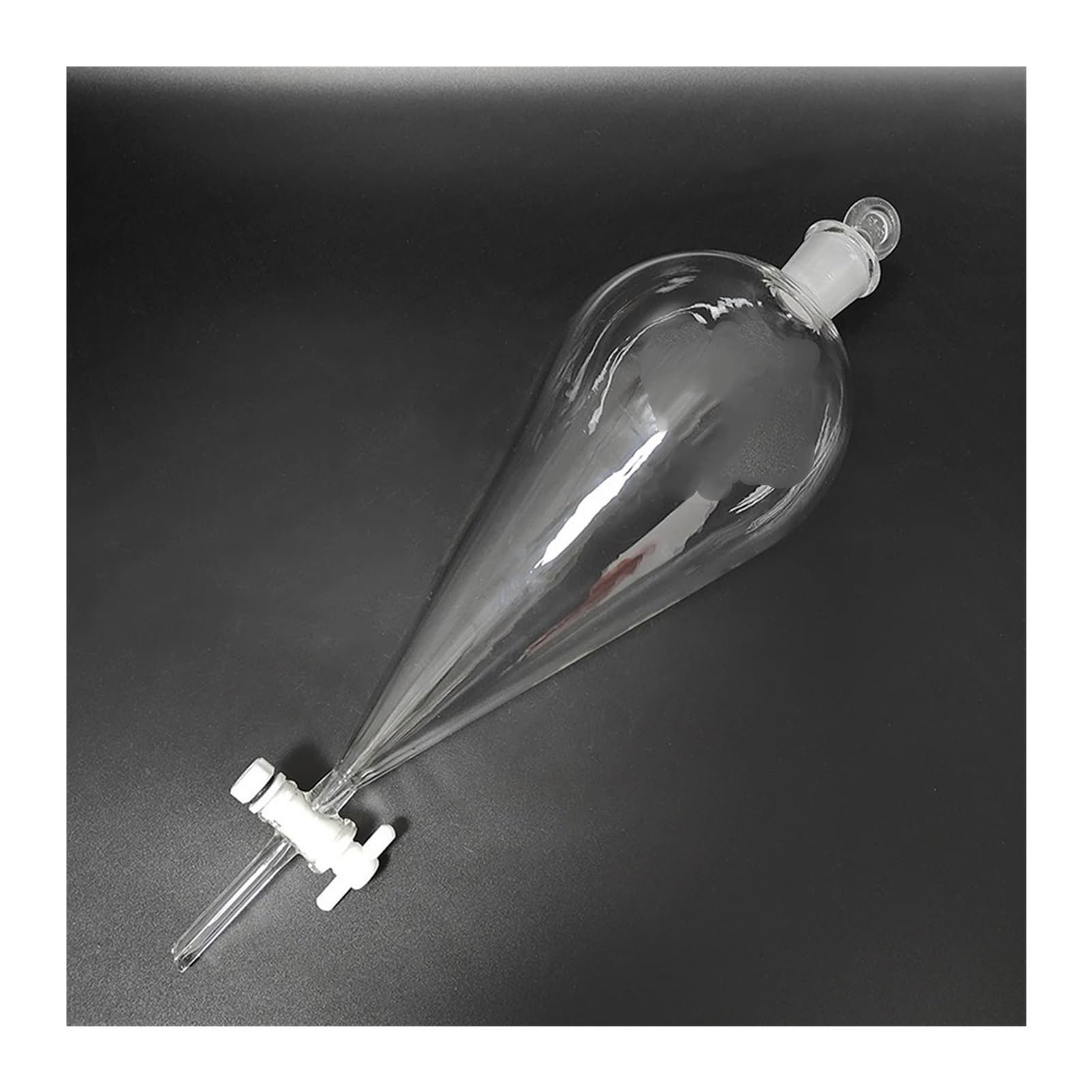 Embudo de decantación en Forma de Pera, con tapón de Vidrio Esmerilado y Llave de Paso. Capacidad 60 ml-7000 ml, válvula de conmutación de(4000mL)