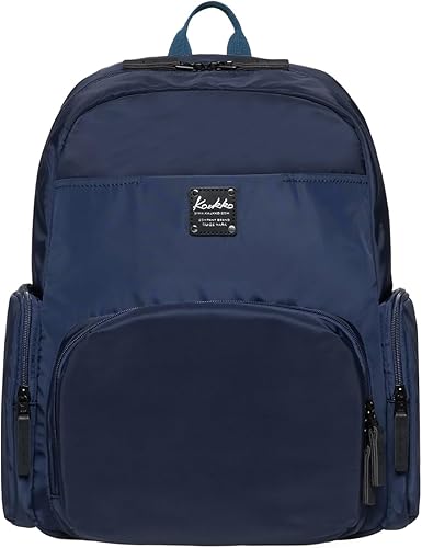 KAUKKO Vintage Canvas Backpack-Large Capacity, Multi-Functional Durable Outdoor Rucksack (28-1-BLUE,10.5L)