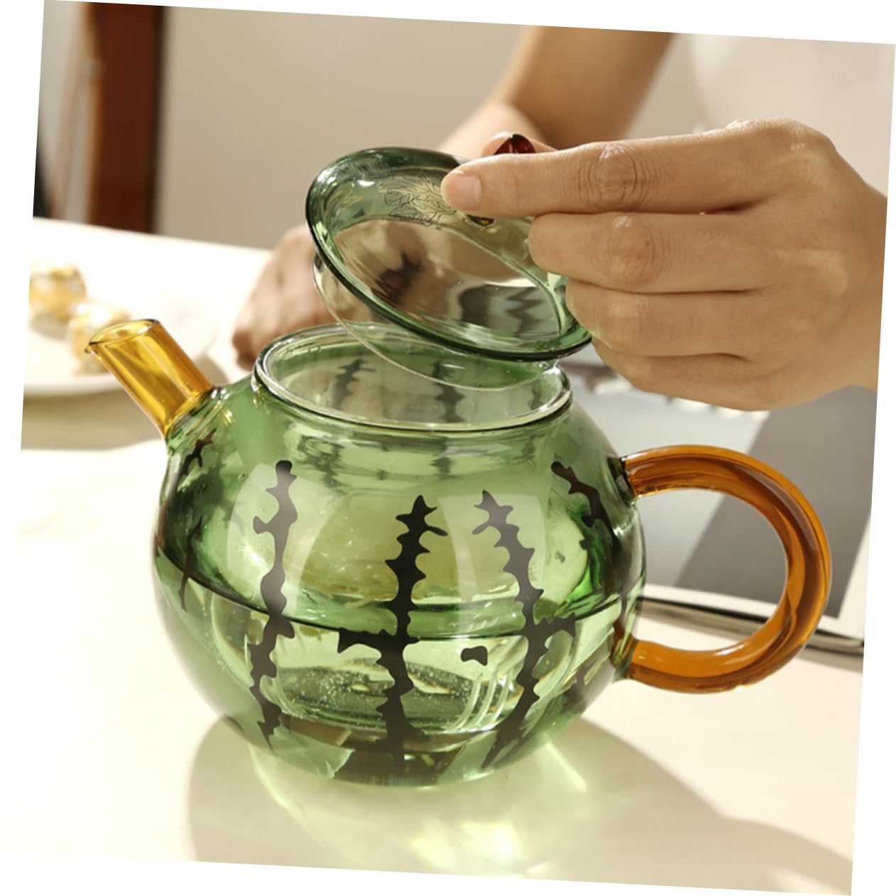 ABOOFAN Tetera De Vidrio Resistente Al Calor Pequeña Con Infusor Para Té Suelto Taza Incluida
