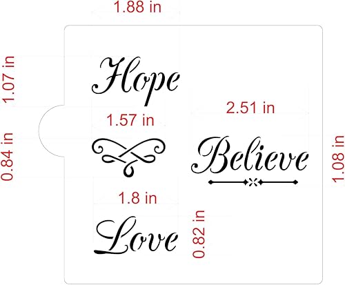 Miniatura 4 de Plantillas de diseño con diseño de galletas y manualidades de Hope, Believe, Love Cookie and Craft