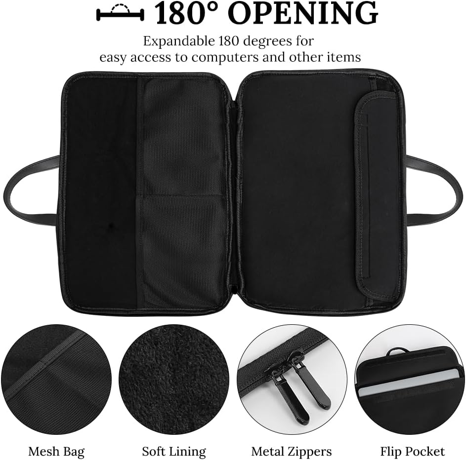 Raised Fist Transgender Flag Laptop Bag PU Leather Computer Tote Bag Carrying Case Messenger Bag with Handle