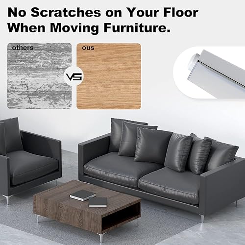 Miniatura 4 de FIVEPEARS Juego de 4 patas de muebles de tocador de metal cromado pulido de 4 pulgadas, patas de repuesto modernas y resistentes para muebles para