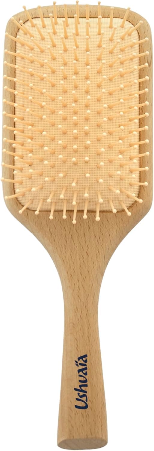 USHUAÏA - Hair Detangling Brush FSC Wood - Nylon Bristles - All Hair Types
