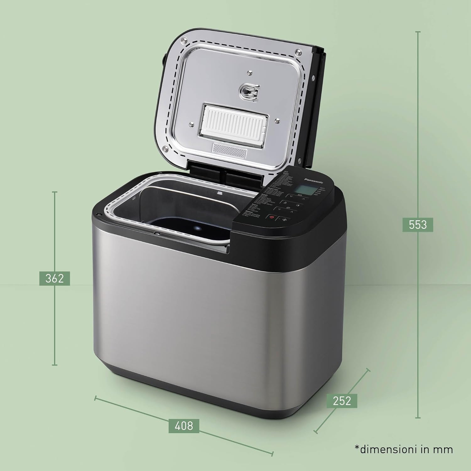 Panasonic SD-YR2550 Macchina per il Pane, 31 Programmi Cottura, Dispenser per Lievito, Uvetta e Frutta Secca, Timer Digitale da 13 Ore, Programmi per Dolci, Pizza, Marmellate, Brioche e Gluten Free Panasonic SD-YR2550 Macchina per il Pane, 31 Programmi Cottura, Dispenser per Lievito, Uvetta e Frutta Secca, Timer Digitale da 13 Ore, Programmi per Dolci, Pizza, Marmellate, Brioche e Gluten Free