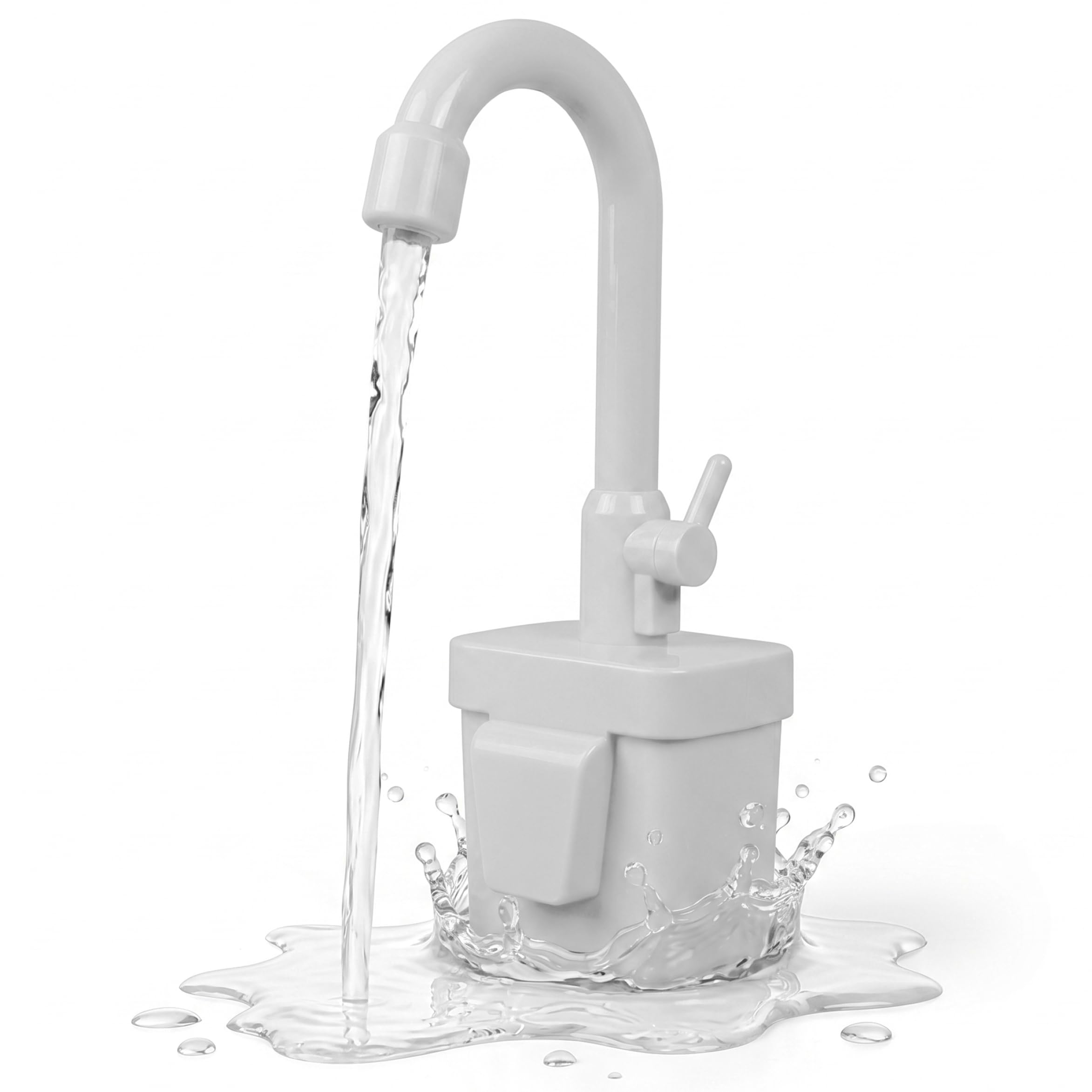 Évier Jouet avec Eau Courante, Robinet Jouet électrique avec Eau Courante, évier de Cuisine à Circulation pour garçons et Filles, Blanc, Jeu