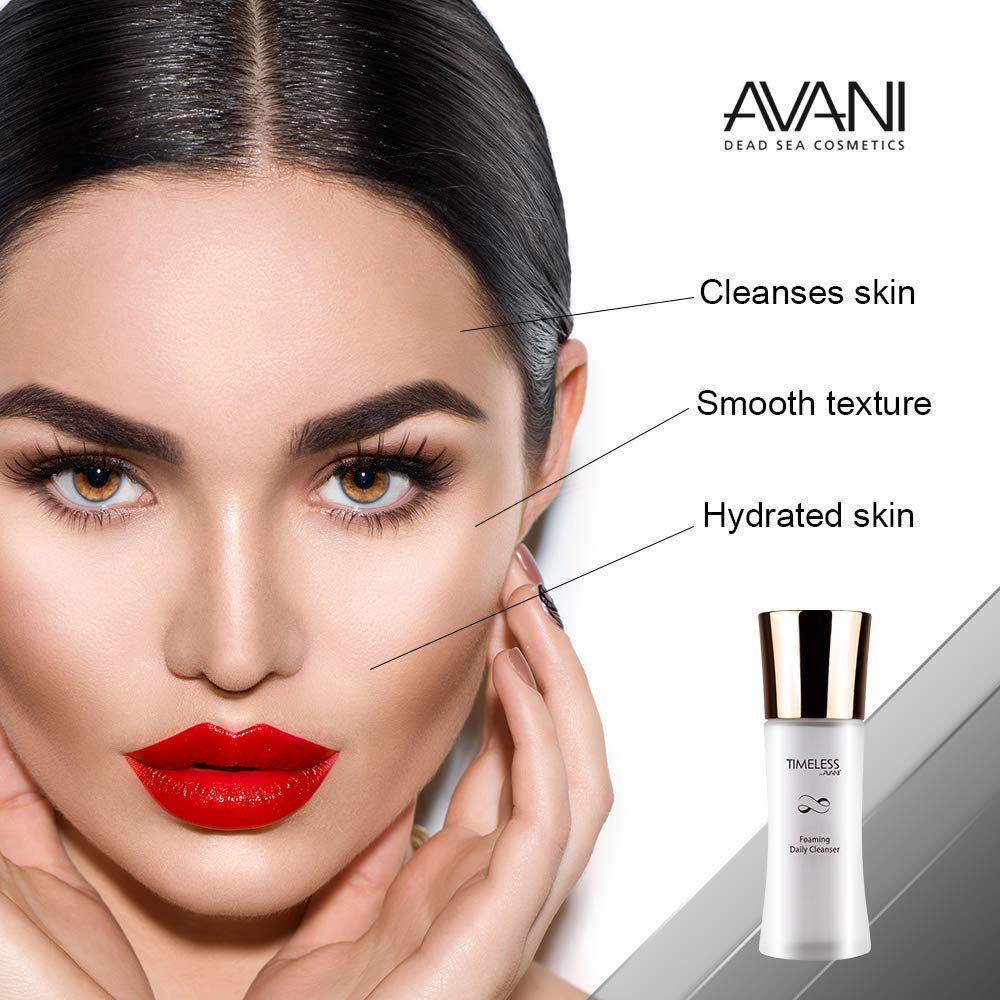 Timeless by AVANI Foaming Daily Cleanser | Infused with Vitamin E Moisturizing Oils | Removes Dirt, Excess Oils, Other Impurities - 1.7 fl. oz.