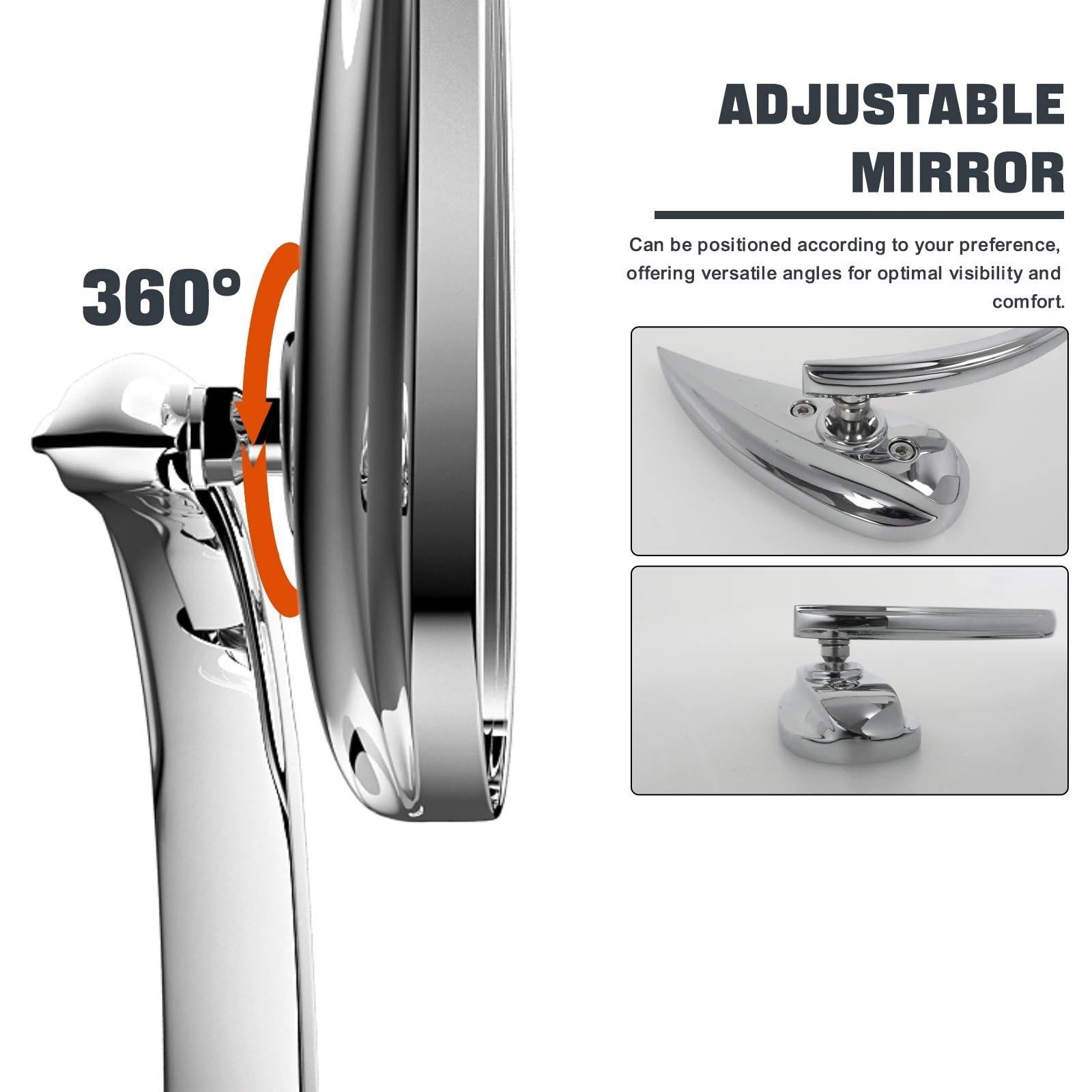 Specchietti manubrio Per Cruiser Per Street Sport Bike 2 Pezzi 8/10MM Specchietto Retrovisore Moto Specchietti Laterali Lega Alluminio Lama Moto specchietto laterale