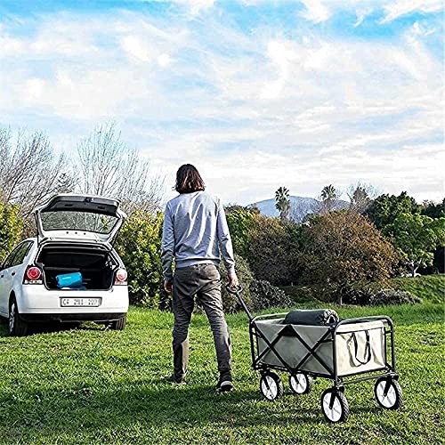Campingwagen,zusammenklappbar,Gartenwagen,Gartenwagen,Einkaufswagen für den Außenbereich,Strandwagen mit All Terrain Rädern und Bremssystem – Bild 8