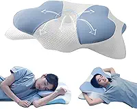 Travesseiro de pescoço cervical para alívio da dor no pescoço e ombro Travesseiro ergonômico de espuma de memória Travesseiro cervical para dormentes laterais de barriga para trás Travesseiros