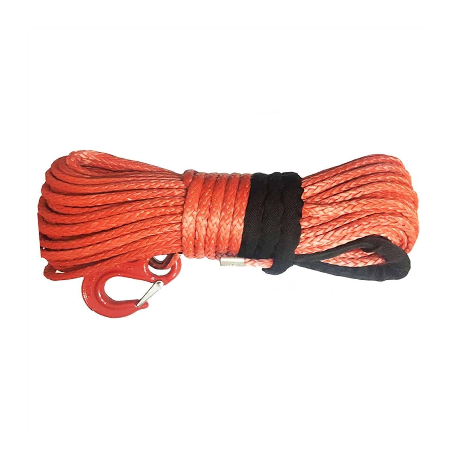 Edede Oranje Winch Rope, 10Mm*30M Synthetic Cable With Hook Uhmwpe Fiber Winch Rope Towing Line For 4Wd Off Road(Oranje)