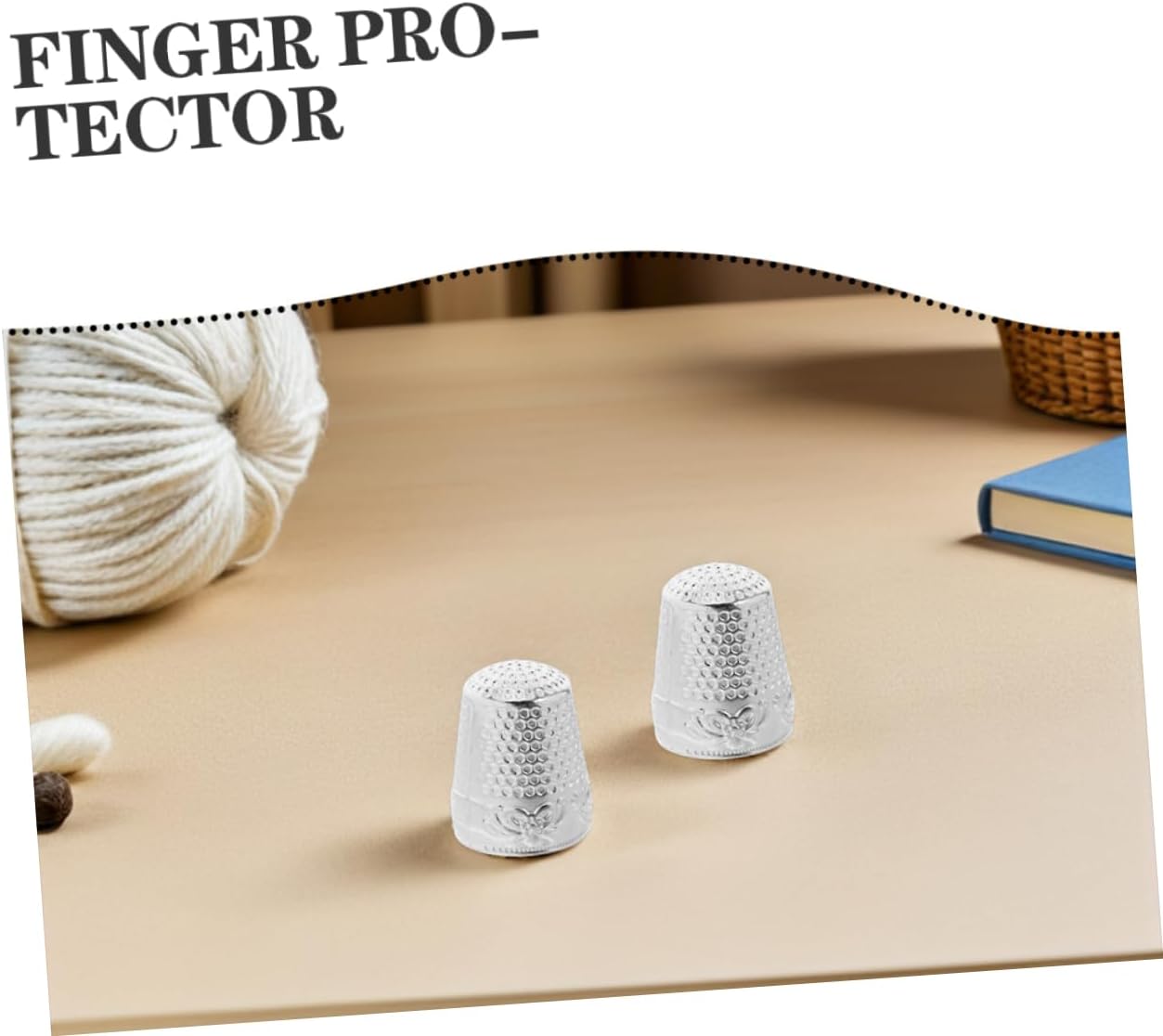 PLAFOPE 12pcs Metal Sewing Thimbles Finger Protectors for Hand Quilting and Embroidery Silver Thimble Set for Crafts and DIY Sewing Tools