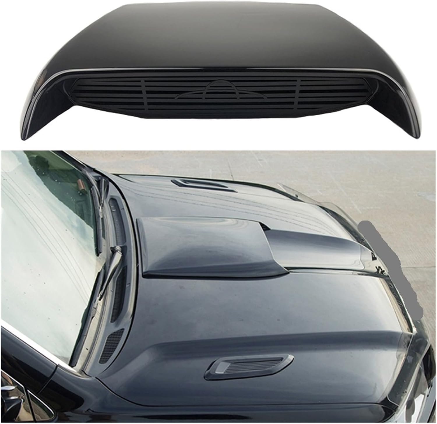 Hood Vent Pair Vents Air Intake Scoop Bonnet Louvers Spoiler Trim Compatible For Toyota Land Cruiser 2016-2019(Carbon fiber)