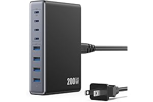 8-Ports USB C Charger, 200W Charging Station Hub