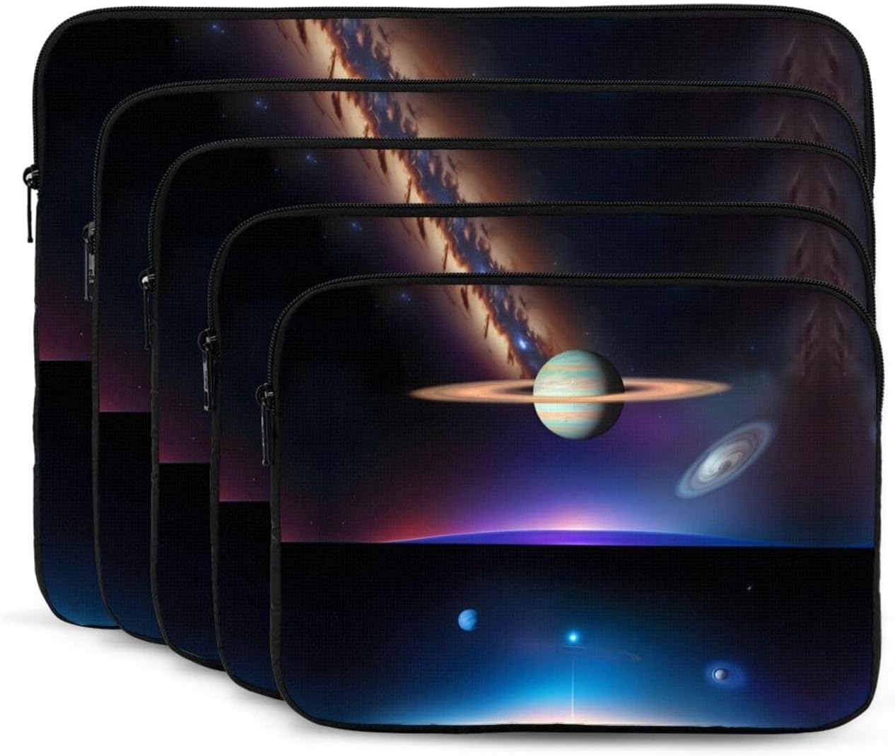 Cosmic Saturn Printed 17 inch Laptop Case, Business/Office Commuter Laptop Case image 2