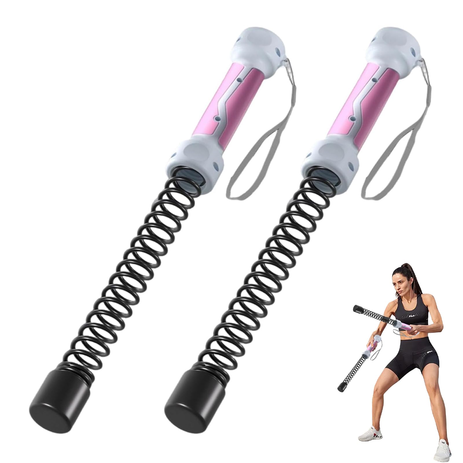 51cm Battle Ropes, Ropeless Battles Ropes, Weighted Battles Rope, Men Women Workout Equipment, Portable Exercise Rope, Battle Ropes for Home Workout, Full Body Training, Gym, Office (pink)