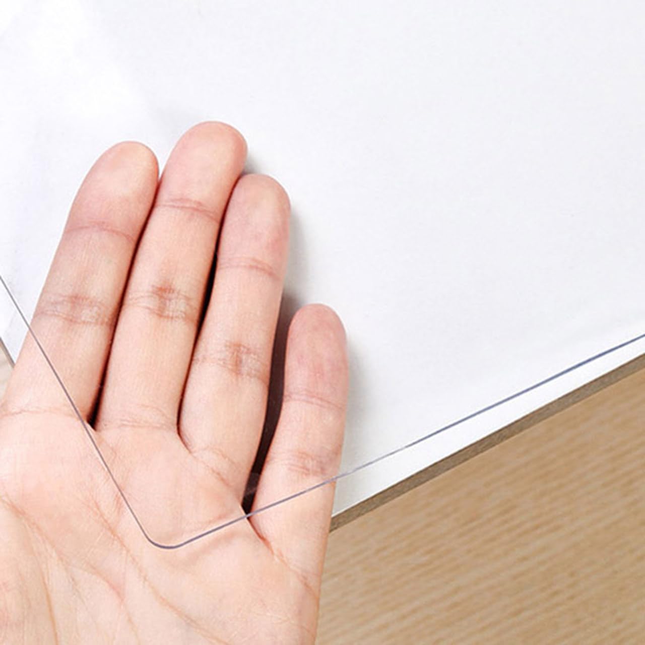Produktbild von Transparente PVC-Futtermatte Für Katzenfutter, Wasserdicht, Rund, PVC, Für Kleine Haustiere, Transparente Futtermatte Für Wassernäpfe (Durchmesser 30 Cm, Transparent (1,0 Mm