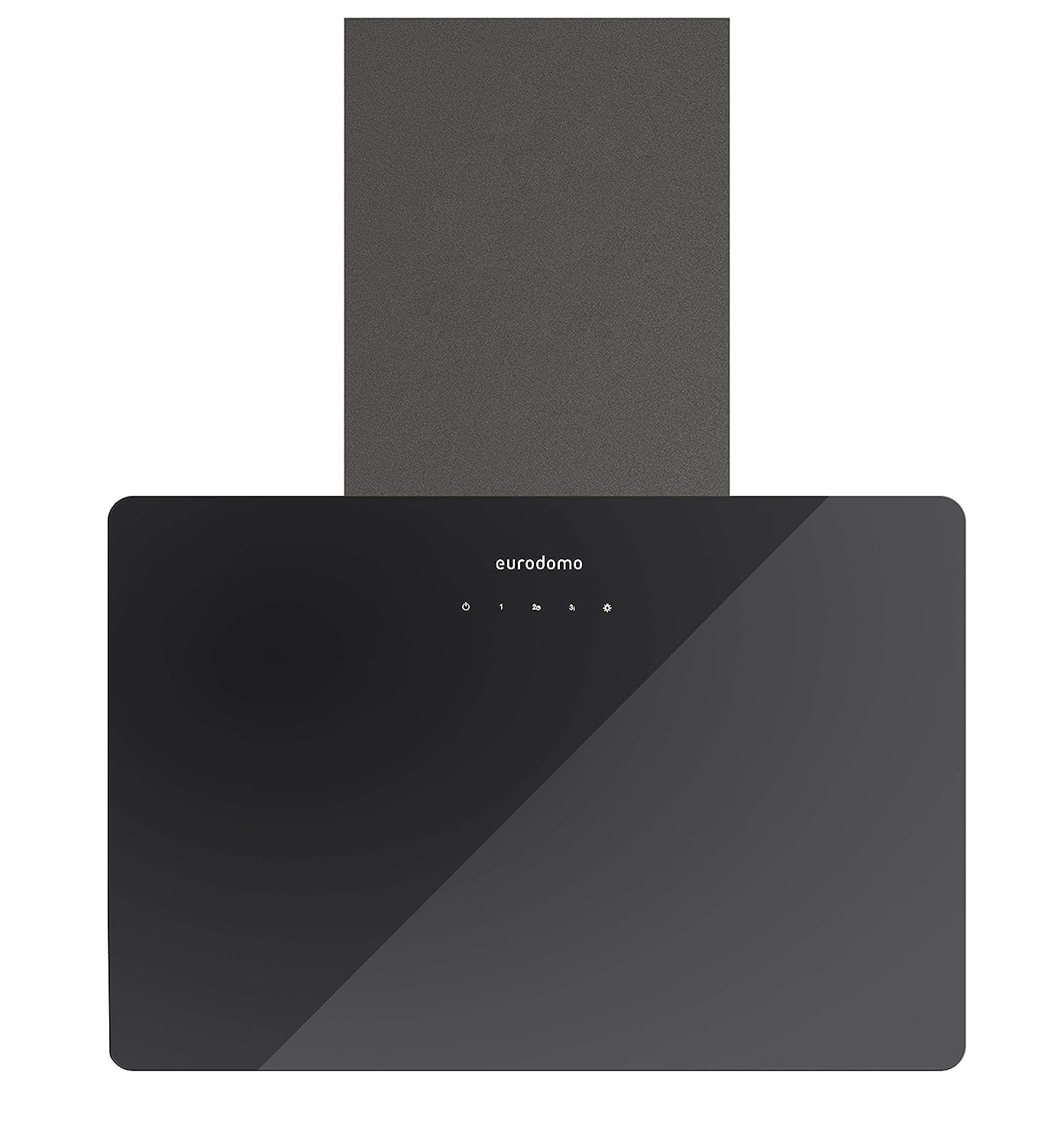Eurodomo 60 cm 1200 m³/hr angular Kitchen Chimney (HOOD DIAMOND TC BK 60 (EURODOMO), Cassette Filter, Touch Control, Black)