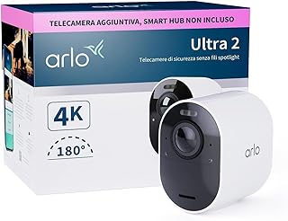 Arlo Ultra 2 Wireless Outdoor WiFi Camera, Indoor WiFi Camera, 4K UHD, Home Alarm Siren, Motion Sensor, Base Station Requi…