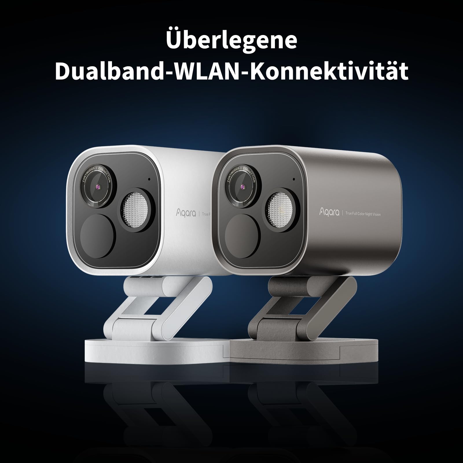 Aqara Überwachungskamera Aussen G5 Pro, 4MP Echtfarbe Nachtsicht,Grau | HomeKit Secure Video,Kamera-Hub, 2,4/5GHz WLAN,Thread-Grenzrouter, Lokale Erkennung,Thread/Zigbee, Unterstützt Alexa,Google