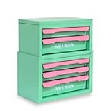 nifoti Mini Metal Tool Box with 5 Drawers and Top Storage, 11