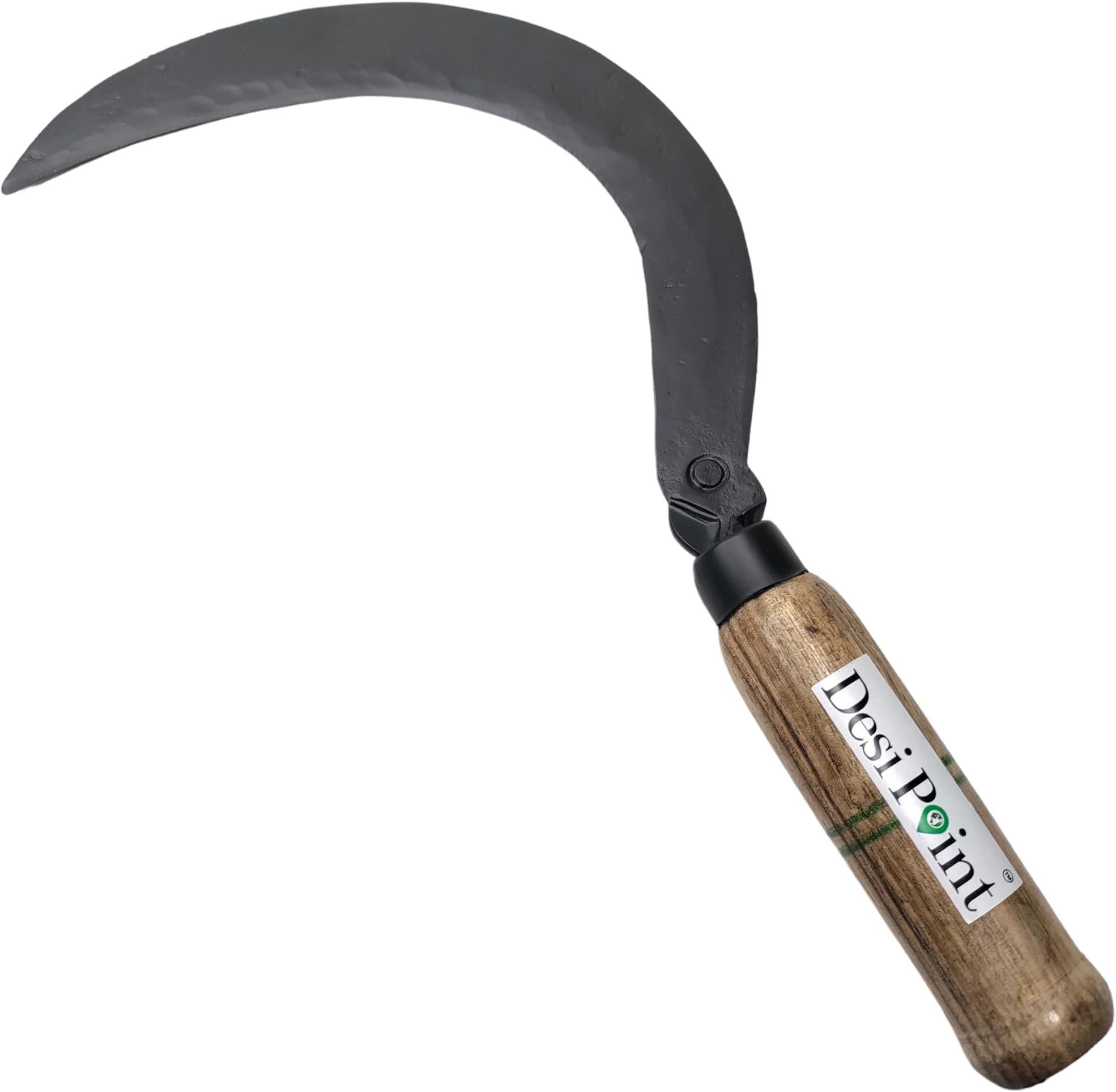 Desi Point Handmade Hand Powered Curved Saw | Sickle with Wooden Handle for Gardening and Agriculture